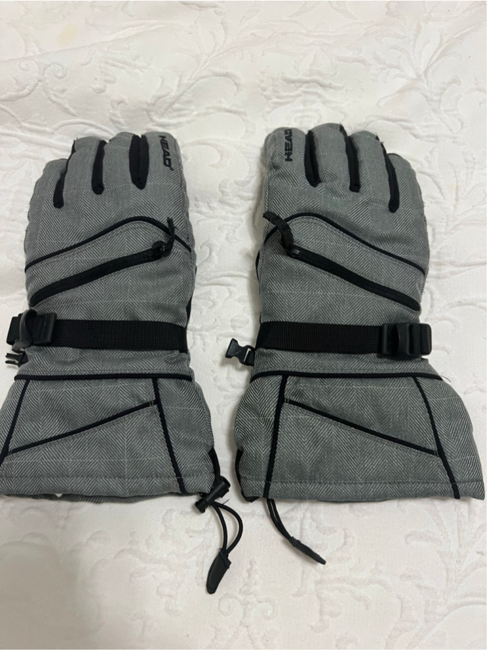 Men's Head Outlast Ski Gloves Size L Grey and Black
